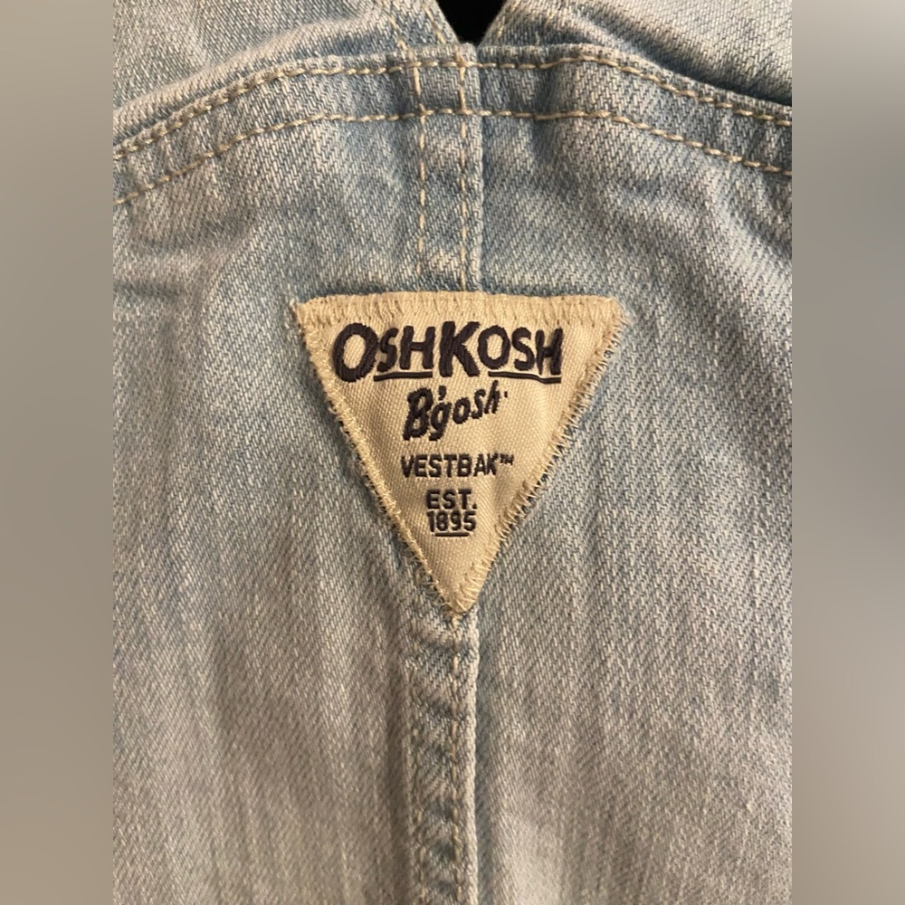 Oshkosh~Light Denim Overall Dress w/heart pocket~Girls size 14/14A~EUC - Picture 4 of 6